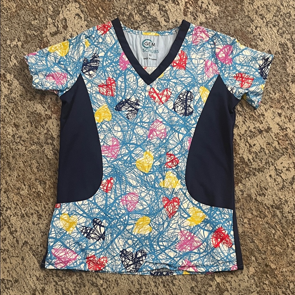 Gem Scrubs Top